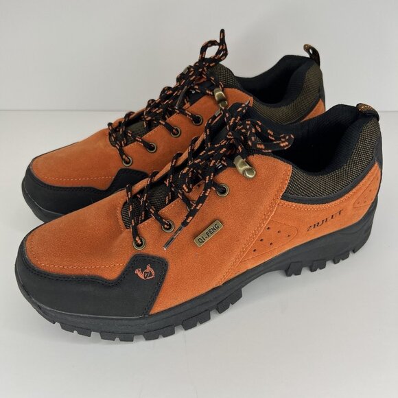 QI.Feng Other - QI.Feng Hiking Burnt Orange Shoes Euro Size 44 Suede-Look Slip-Resistant Sneaker